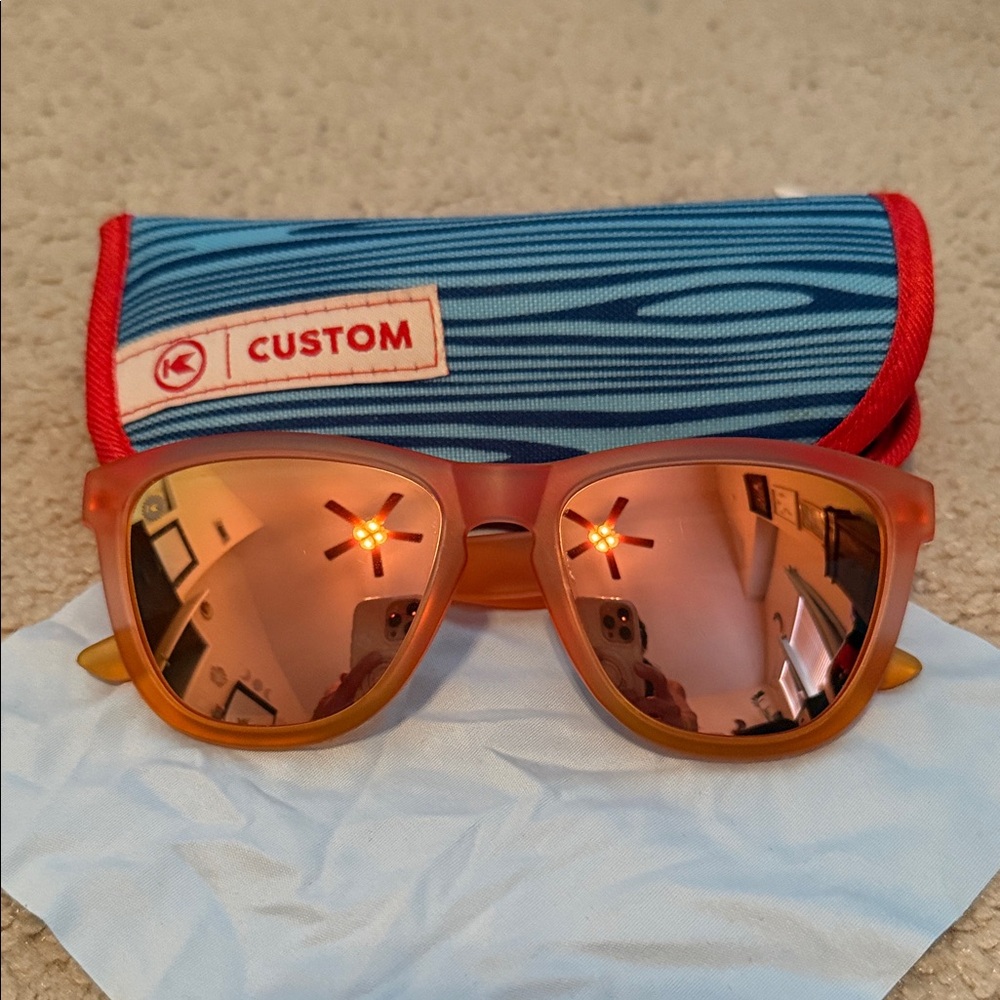Custom Orange Women's Sunglasses - Picture 1 of 4